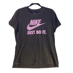 The Nike Tee  size large short sleeve with just do it graphic